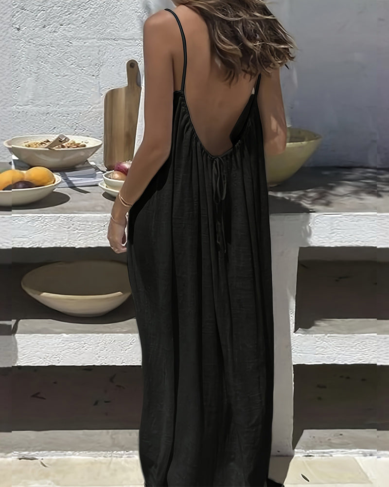 Sophia | Verstelbare Maxi-jurk met Open Rug